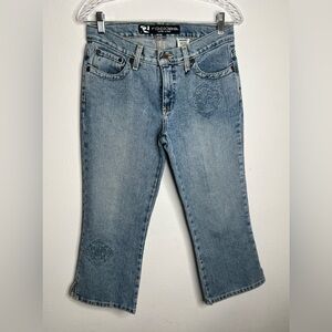 Rockies Capri Jeans Womens 8 Low Rise Blue Denim Pockets